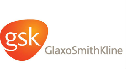 Logotipo gsk glaxosmithkline em um fundo branco