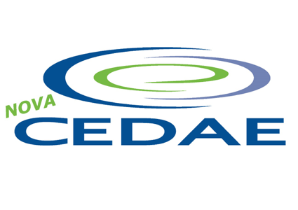 A blue and green logo for nova cedae